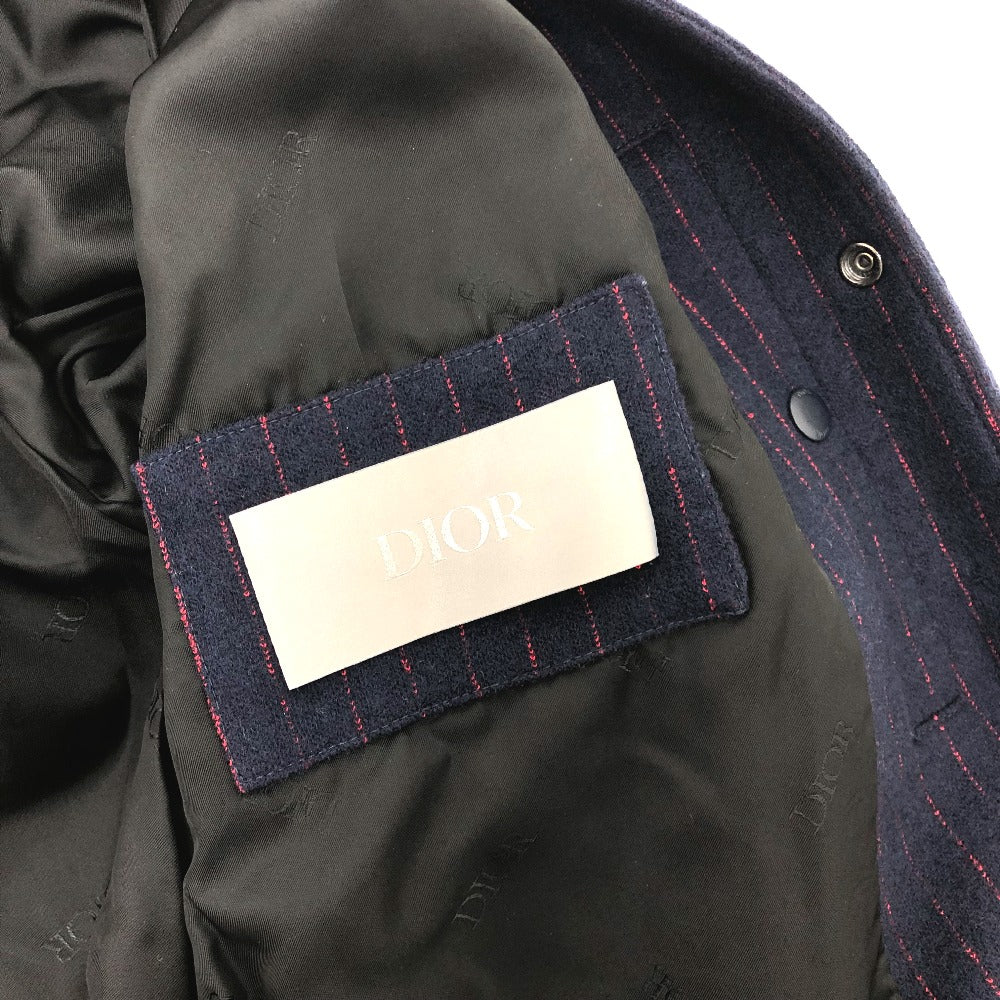 Dior 213J431A0738 アトリエ ストリート スタイル ブルゾン ジャケット ウール メンズ ネイビー