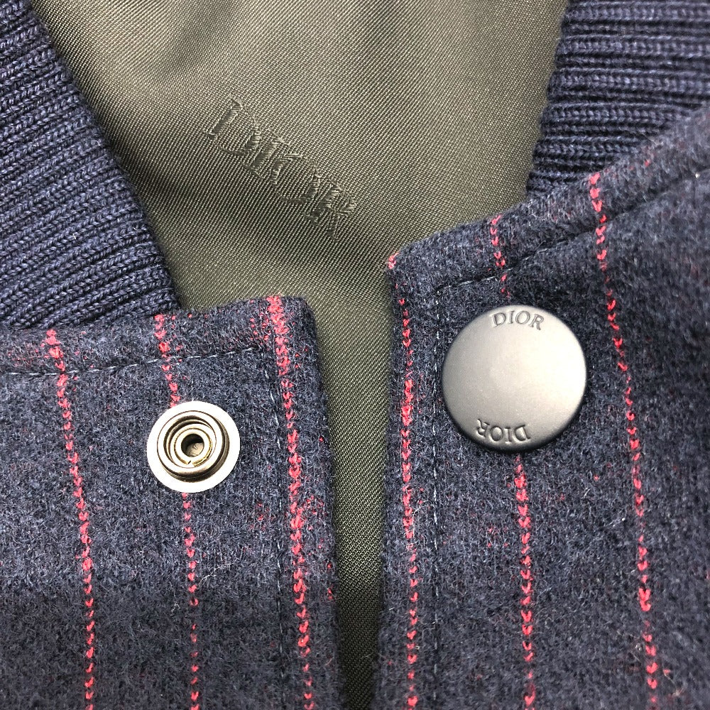 Dior 213J431A0738 アトリエ ストリート スタイル ブルゾン ジャケット ウール メンズ ネイビー