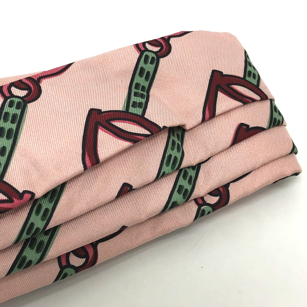 GUCCI 572206 Horsebit Silk Hairband for Men, Pink