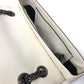 PRADA 1BD147 Logo Stud Chain Shoulder Bag, 2-Way Leather Shoulder Bag, Women's, White