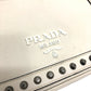 PRADA 1BD147 Logo Stud Chain Shoulder Bag, 2-Way Leather Shoulder Bag, Women's, White