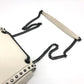 PRADA 1BD147 Logo Stud Chain Shoulder Bag, 2-Way Leather Shoulder Bag, Women's, White