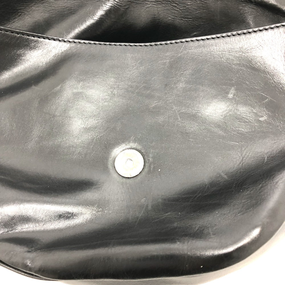 CELINE 115/130 リボン 斜め掛け カバン ショルダーバッグ レザー レディース ブラック