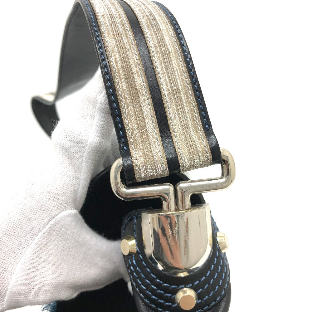 CELINE 115/130 リボン 斜め掛け カバン ショルダーバッグ レザー レディース ブラック