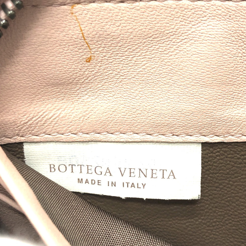 BOTTEGA VENETA 114076 イントレチャート ラウンドファスナー 長財布 レザー レディース ピンク