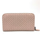 BOTTEGA VENETA 114076 イントレチャート ラウンドファスナー 長財布 レザー レディース ピンク