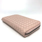 BOTTEGA VENETA 114076 イントレチャート ラウンドファスナー 長財布 レザー レディース ピンク