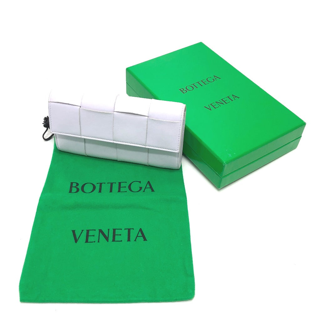 BOTTEGA VENETA 667433 イントレチャート マキシ ２つ折り 長財布 レザー レディース パープル