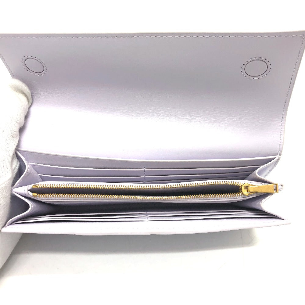 BOTTEGA VENETA 667433 イントレチャート マキシ ２つ折り 長財布 レザー レディース パープル