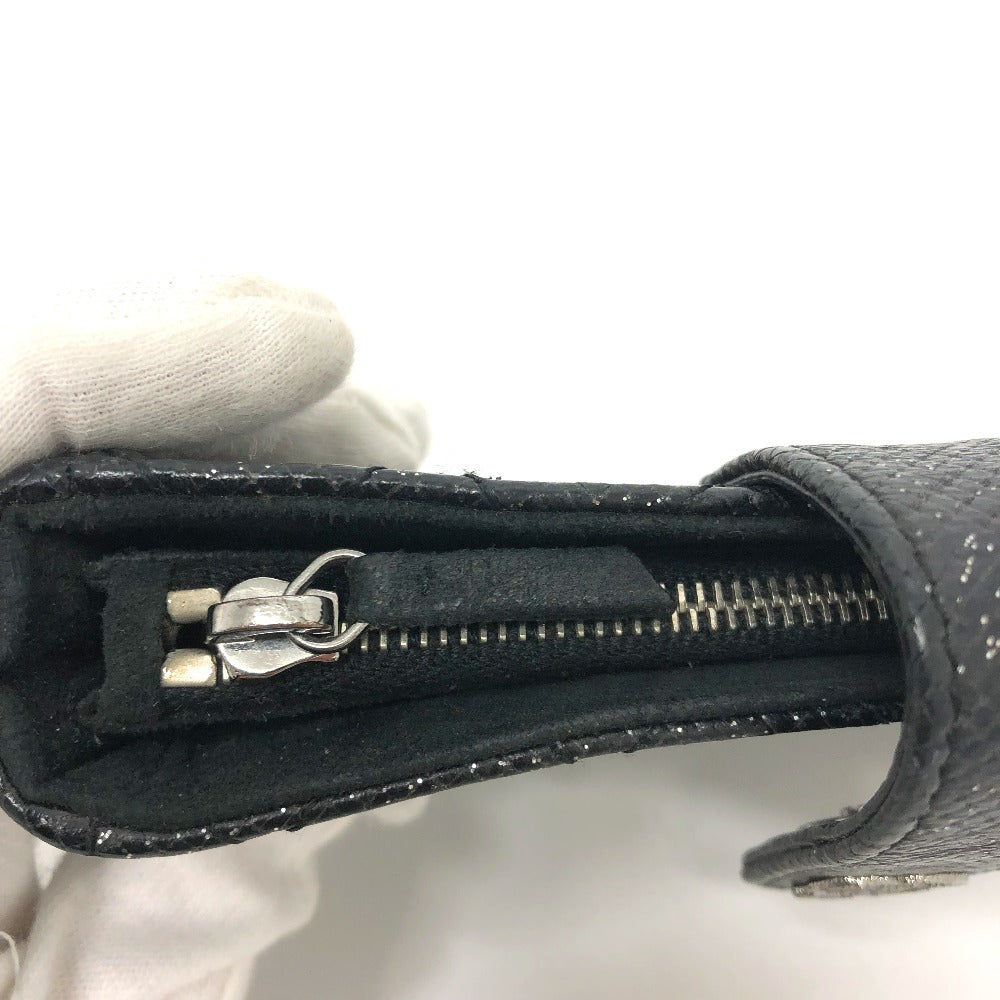 CHANEL CC ココマーク マトラッセ コインケース/小銭入れ ポーチ レザー レディース ブラック