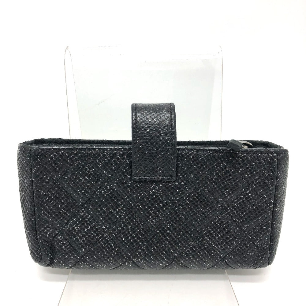 CHANEL CC ココマーク マトラッセ コインケース/小銭入れ ポーチ レザー レディース ブラック