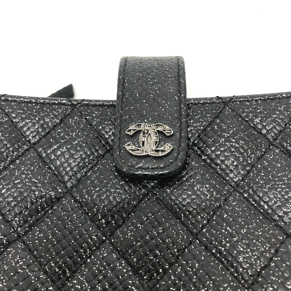 CHANEL CC ココマーク マトラッセ コインケース/小銭入れ ポーチ レザー レディース ブラック