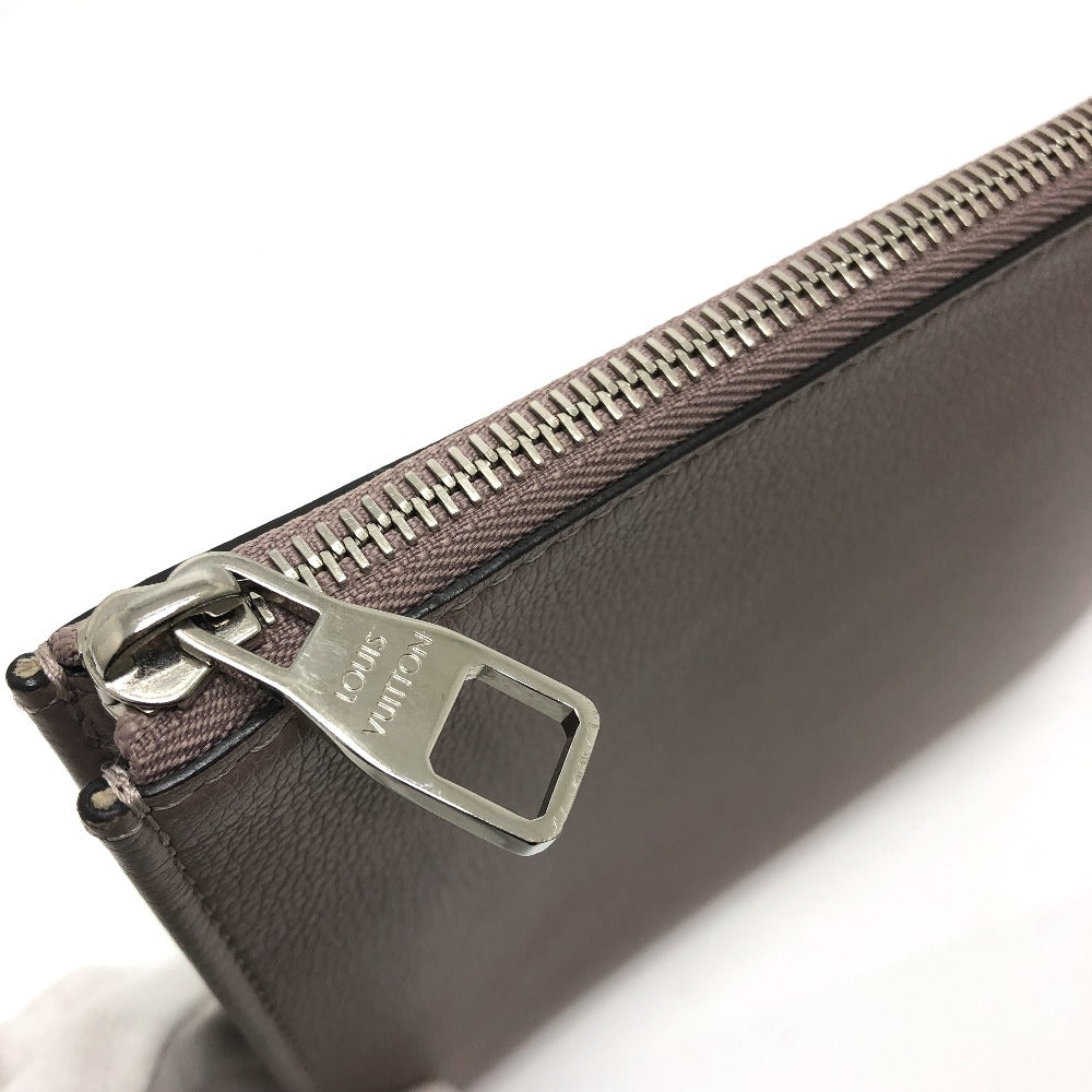 LOUIS VUITTON R99760 L-shaped zipper Pochette Jour PM bag, pouch/flat clutch bag, Taurillon, women's, taupe, beige