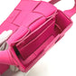 BOTTEGA VENETA Maxi Intrecciato Cassette Mini Crossbody Shoulder Bag in Pink Leather