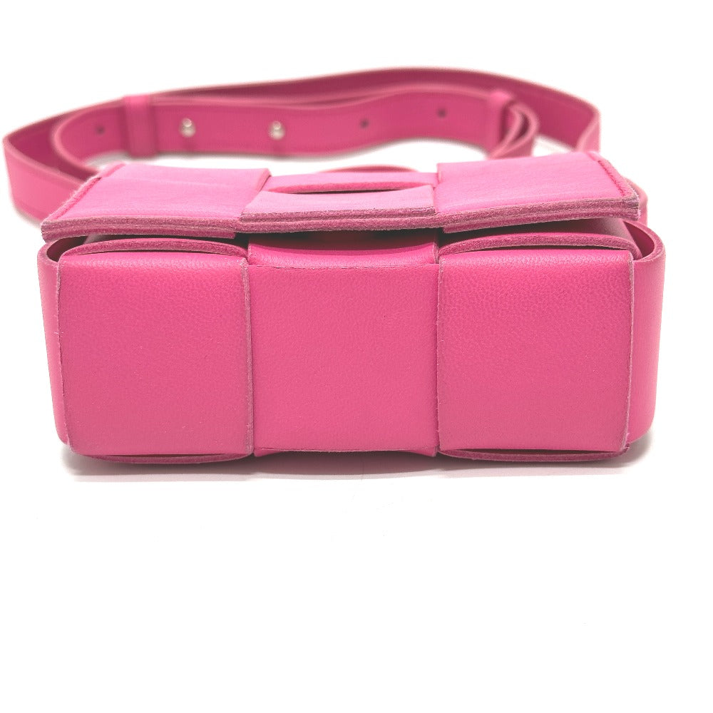 BOTTEGA VENETA Maxi Intrecciato Cassette Mini Crossbody Shoulder Bag in Pink Leather