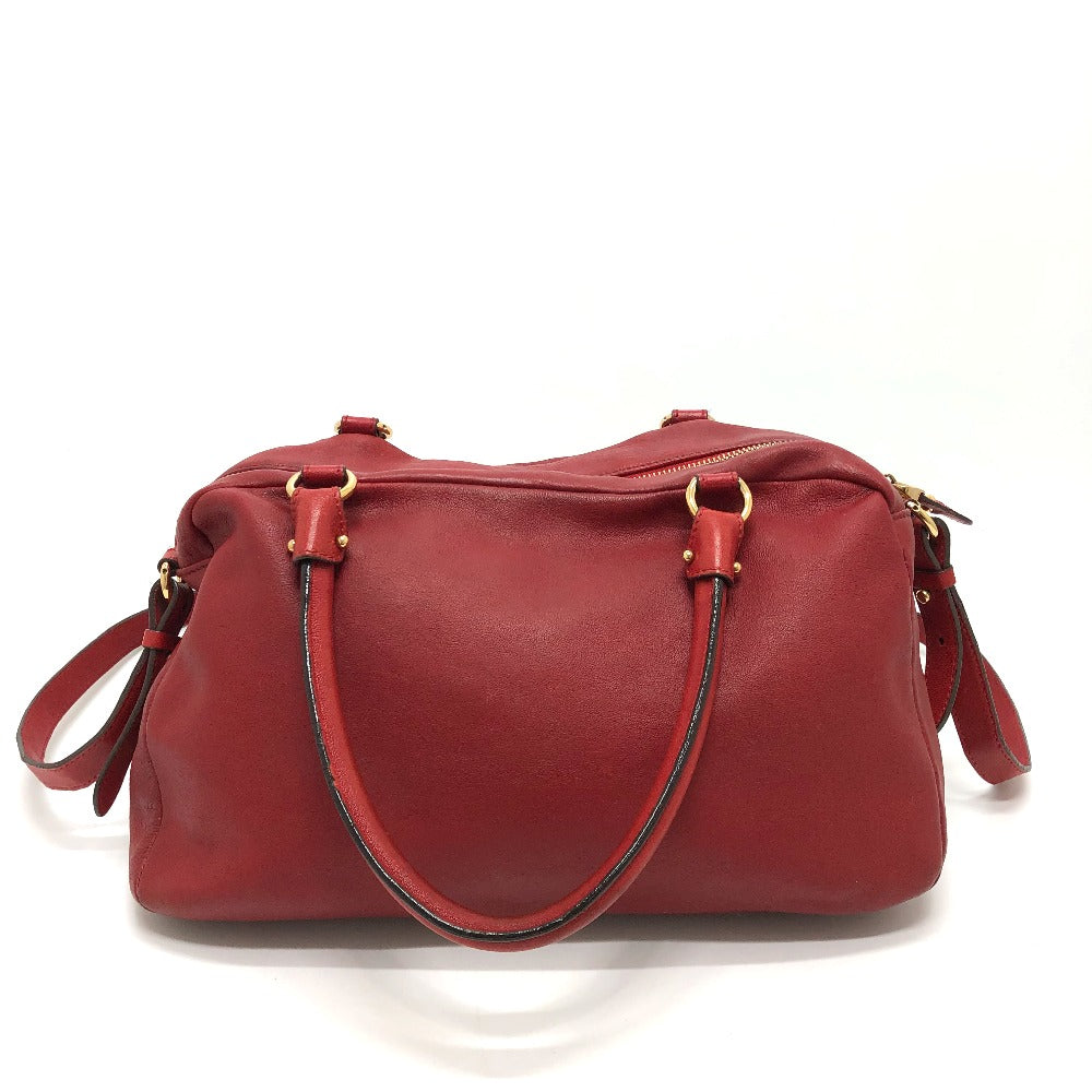 Salvatore Ferragamo DH-21C335 Vara Ribbon/Crossbody Bag, 2-Way/Handbag, Leather, Women's, Red