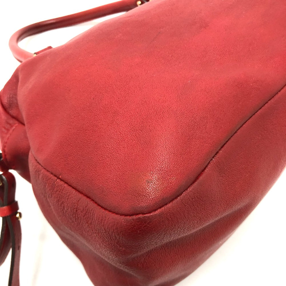 Salvatore Ferragamo DH-21C335 Vara Ribbon/Crossbody Bag, 2-Way/Handbag, Leather, Women's, Red