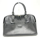BURBERRY shoulder/logo handbag/boston bag in leather, unisex, black