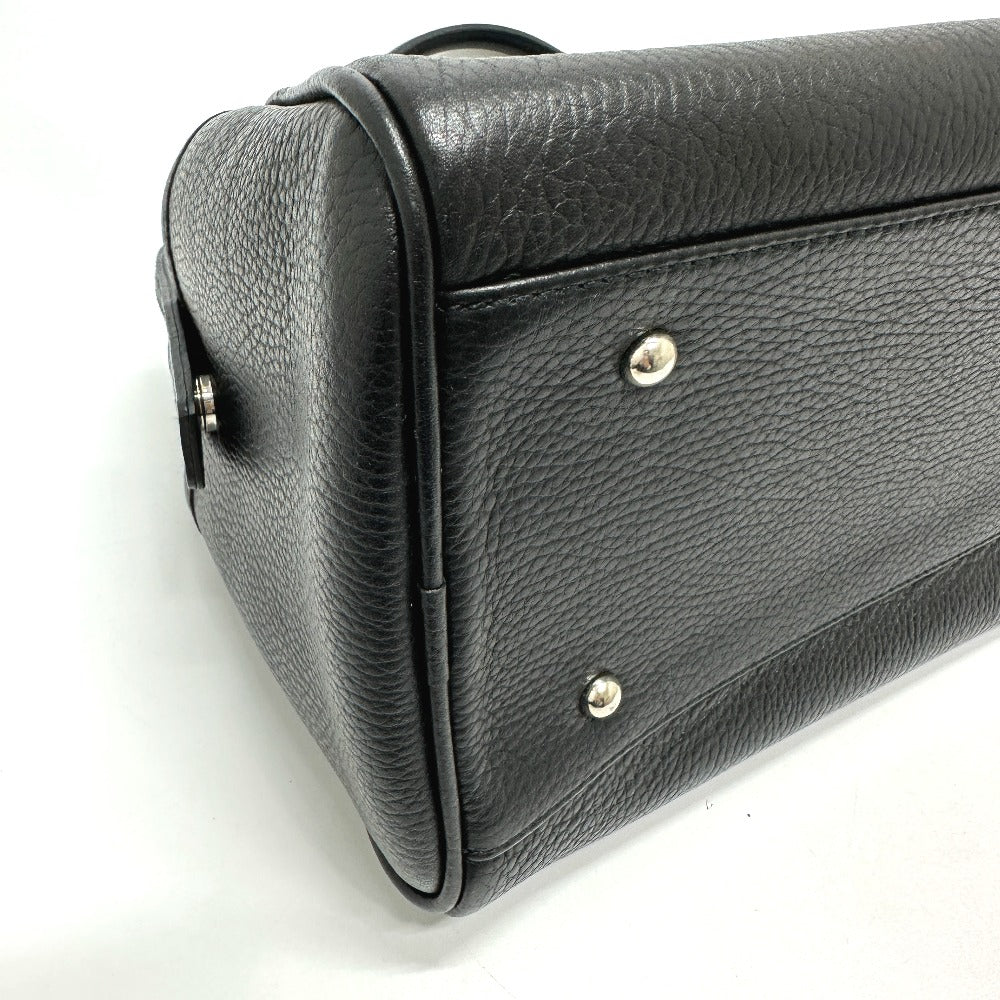 BURBERRY shoulder/logo handbag/boston bag in leather, unisex, black