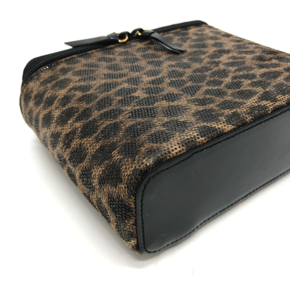 LOEWE Leopard Print Mini Vanity Bag in Brown Leather for Women