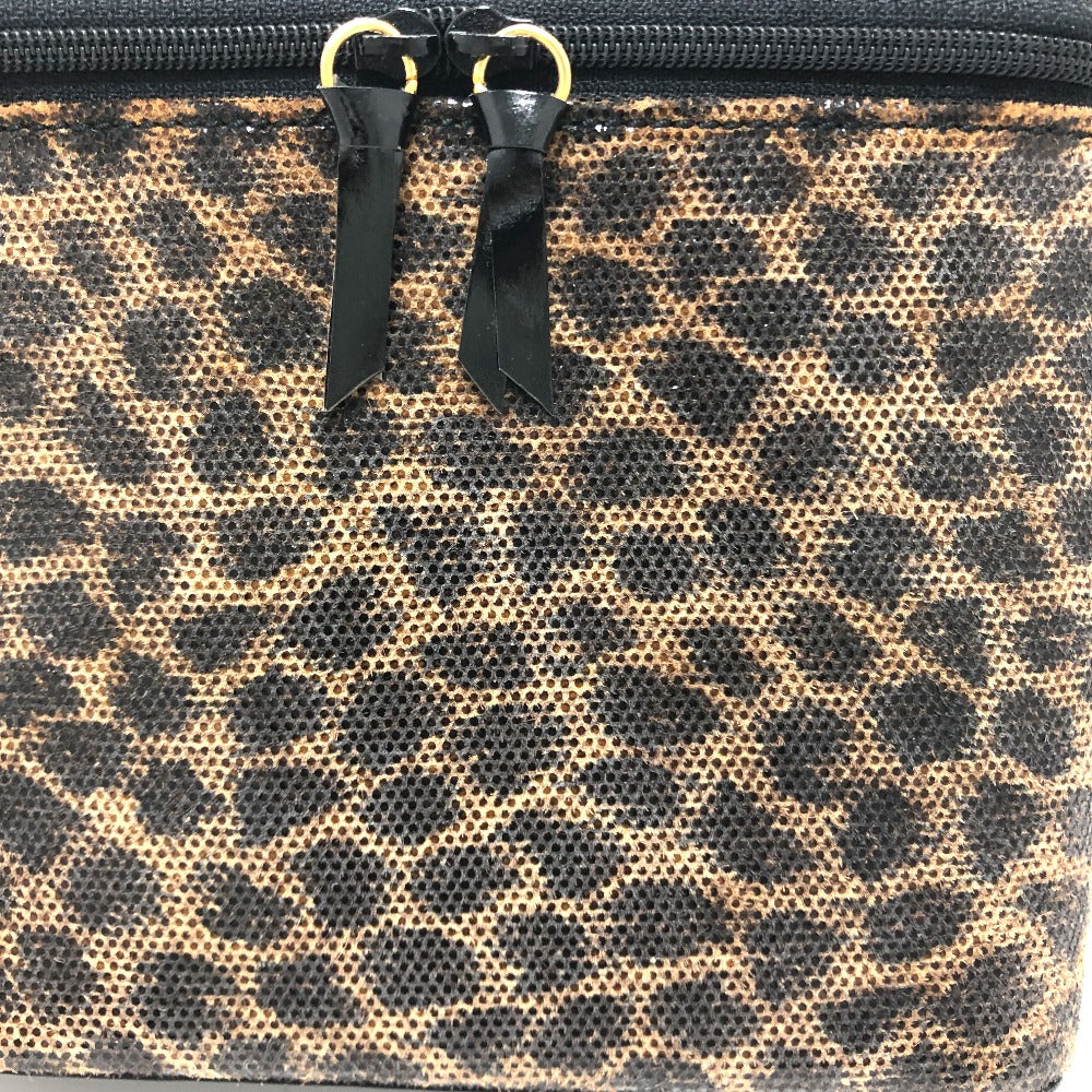 LOEWE Leopard Print Mini Vanity Bag in Brown Leather for Women