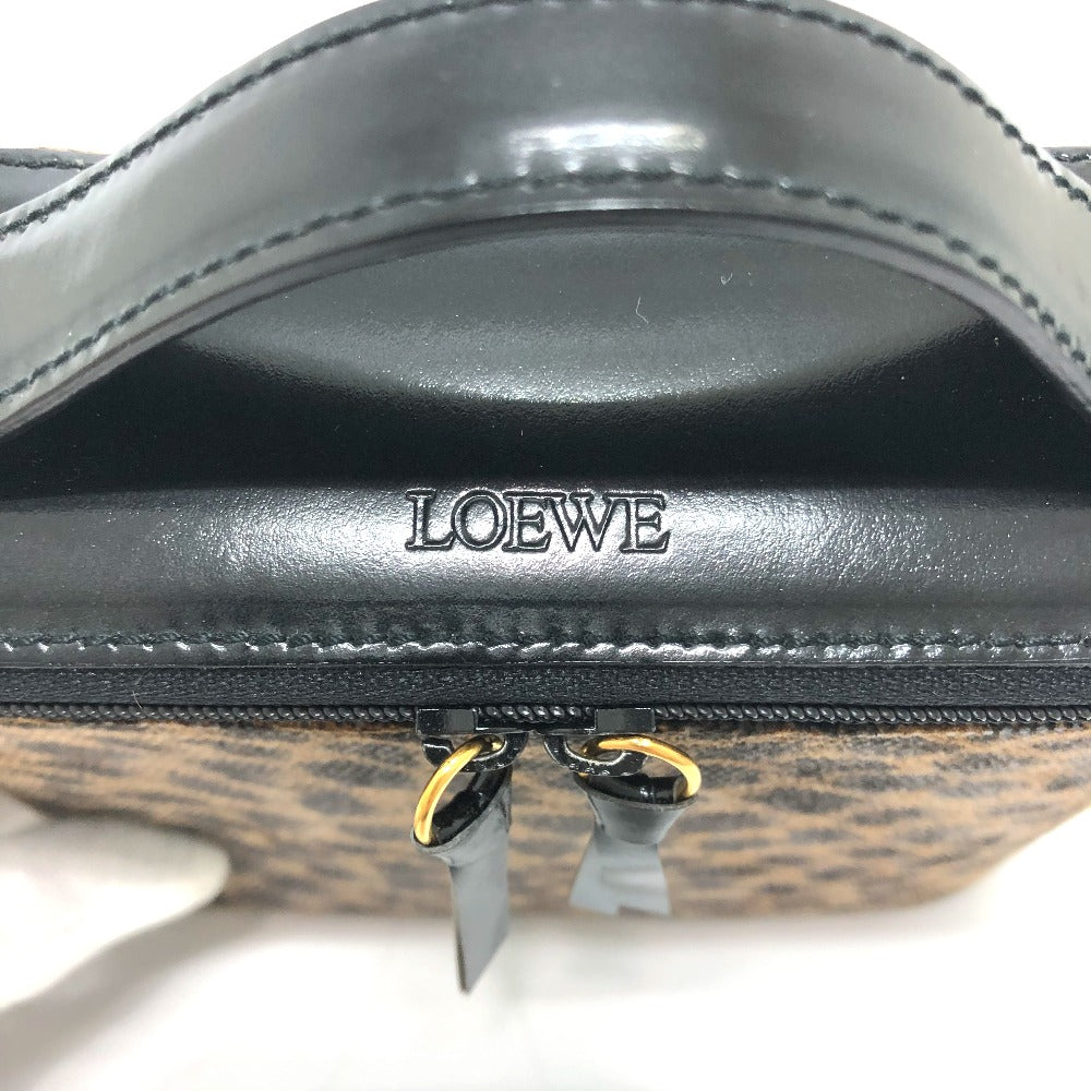LOEWE Leopard Print Mini Vanity Bag in Brown Leather for Women
