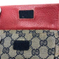GUCCI 28566 GG/Logo Body Bag/Waist Bag in GG Canvas/Leather, Men's, Red