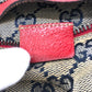 GUCCI 28566 GG/Logo Body Bag/Waist Bag in GG Canvas/Leather, Men's, Red