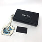 PRADA 2TL296 Key/Key Ring Charm Fashion Accessory Keychain Saffiano Leather Women's White