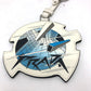 PRADA 2TL296 Key/Key Ring Charm Fashion Accessory Keychain Saffiano Leather Women's White