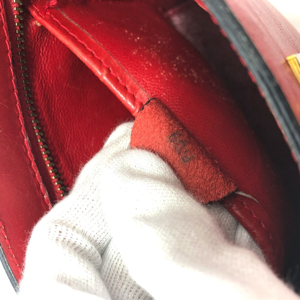 CELINE ミニトート カバン ハンドバッグ レザー レディース レッド