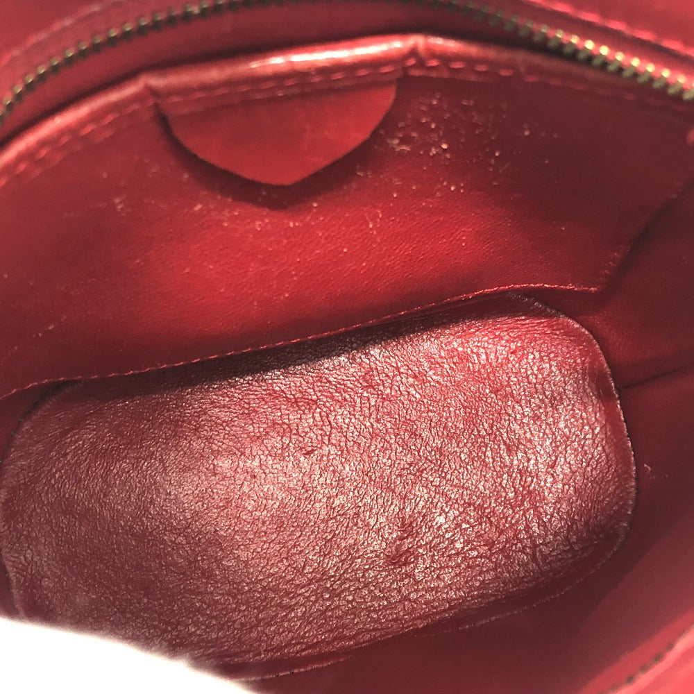CELINE ミニトート カバン ハンドバッグ レザー レディース レッド