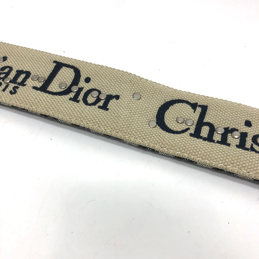 Dior オブリーク ロゴ メダリオン ストラップのみ ショルダーストラップ キャンバス レディース ネイビー
