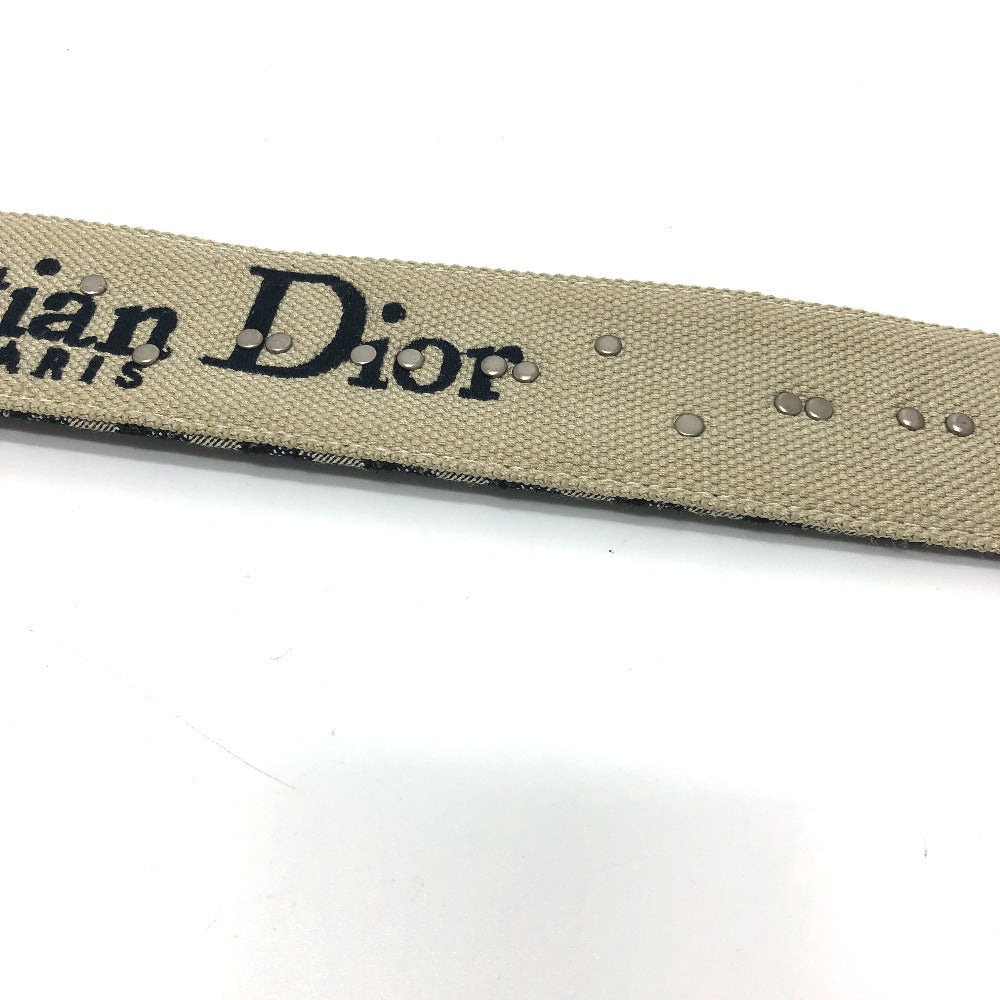 Dior オブリーク ロゴ メダリオン ストラップのみ ショルダーストラップ キャンバス レディース ネイビー