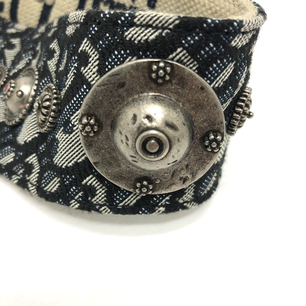 Dior オブリーク ロゴ メダリオン ストラップのみ ショルダーストラップ キャンバス レディース ネイビー