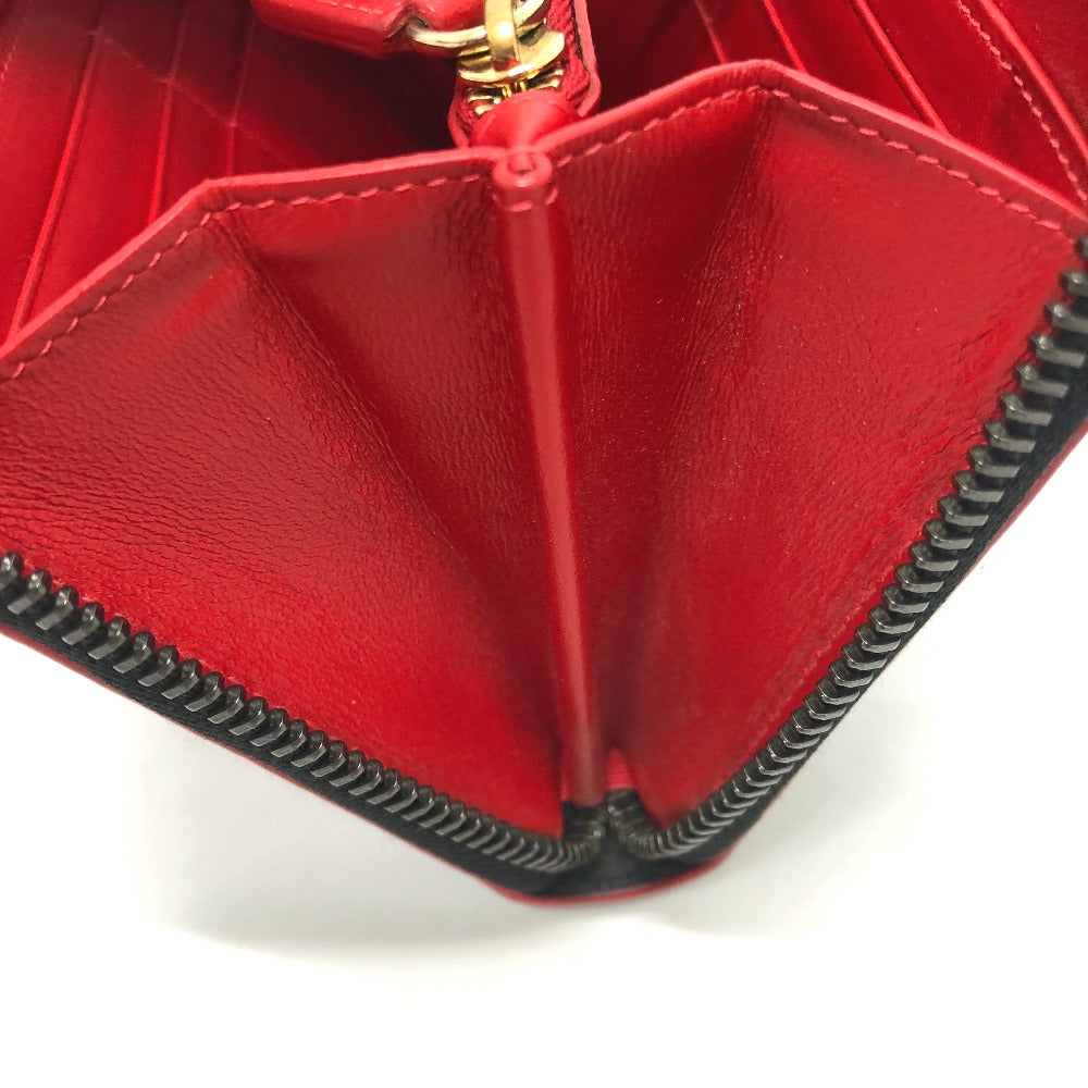 Christian Louboutin パネトーネ スパイクスタッズ ラウンドファスナー 長財布 レザー メンズ ブラック