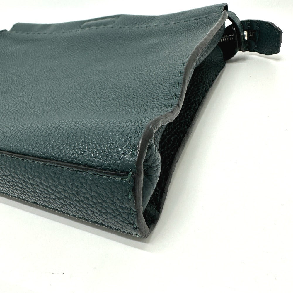 FENDI 7VA406 Selleria Monster Iconic Peekaboo Fit Business Bag, Leather, Unisex, Blue