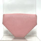 HERMES Levain Quatre Coin Purse Chevre Women's Rose Sakura/Caramel Pink