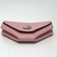 HERMES Levain Quatre Coin Purse Chevre Women's Rose Sakura/Caramel Pink