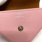 HERMES Levain Quatre Coin Purse Chevre Women's Rose Sakura/Caramel Pink