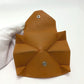 HERMES Levain Quatre Coin Purse Chevre Women's Rose Sakura/Caramel Pink