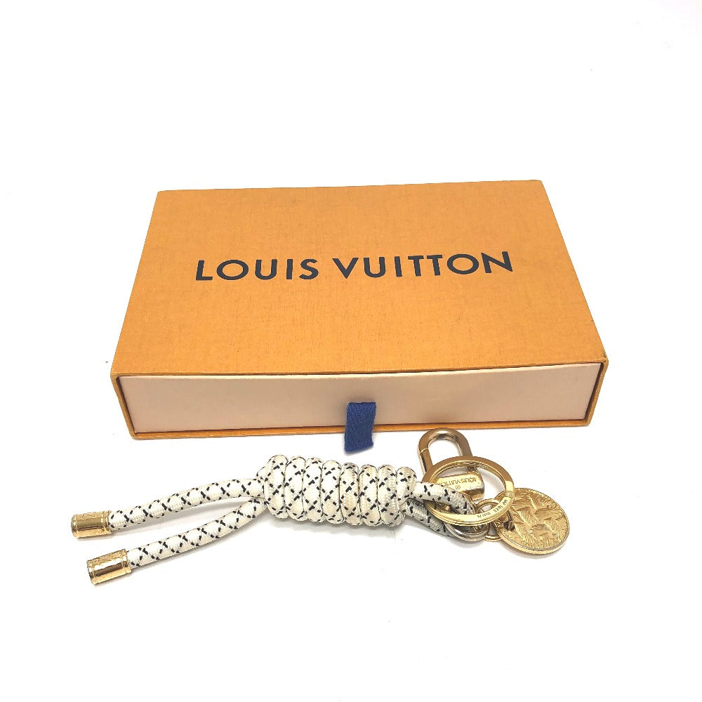 LOUIS VUITTON MP1623 クリストファー・ネメス キーリング・ロープ チャーム キーホルダー GP メンズ ホワイト