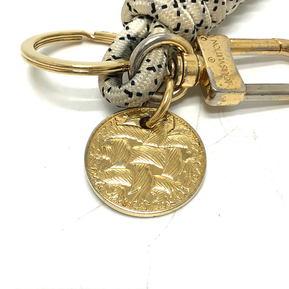 LOUIS VUITTON MP1623 クリストファー・ネメス キーリング・ロープ チャーム キーホルダー GP メンズ ホワイト
