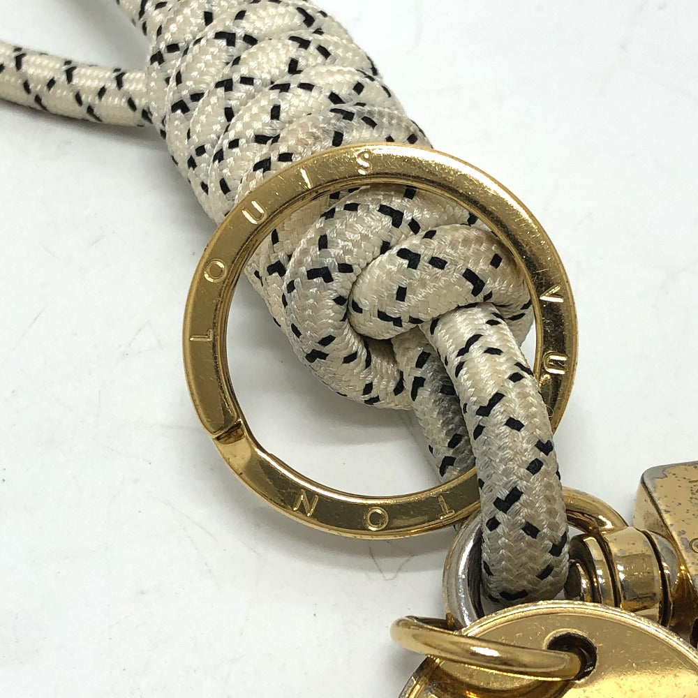 LOUIS VUITTON MP1623 クリストファー・ネメス キーリング・ロープ チャーム キーホルダー GP メンズ ホワイト
