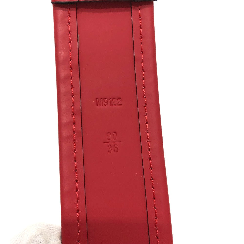 LOUIS VUITTON M9122 Damier Infini Santur Stamp Fashion Accessory Pants Belt in Damier Infini Leather, Women's, Red