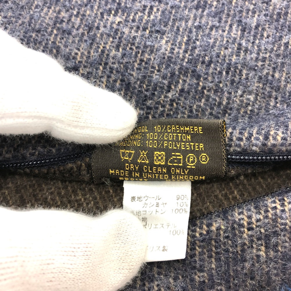 LOUIS VUITTON M70336 ロゴ クッションカバー クッション ウール/カシミヤ ユニセックス ネイビー