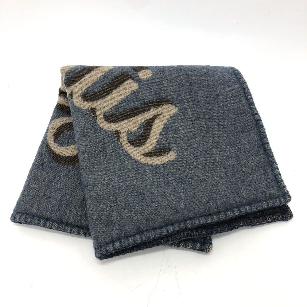 LOUIS VUITTON M70336 ロゴ クッションカバー クッション ウール/カシミヤ ユニセックス ネイビー