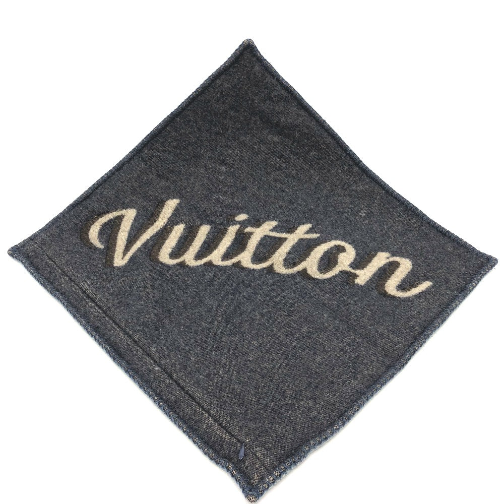 LOUIS VUITTON M70336 ロゴ クッションカバー クッション ウール/カシミヤ ユニセックス ネイビー
