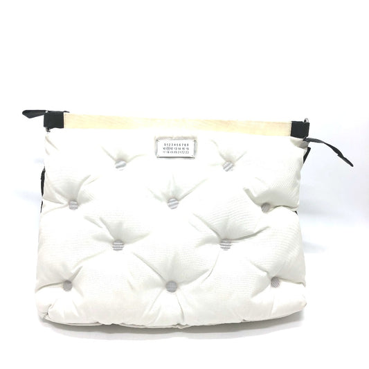 Maison Margiela グラムスラム ラージ/カバン ショルダーバッグ キャンバス/レザー レディース ホワイト