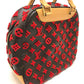 LOUIS VUITTON M40922 モノグラム ３Ｄタフタージュ ドーヴィルキューブ カバン ハンドバッグ モノグラムキャンバス レディース ブラウン/レッド